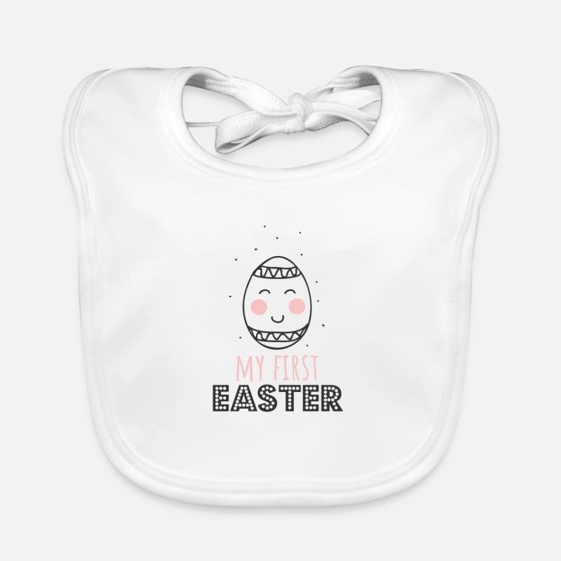 first Easter Easter egg saying Organic Baby Bibs