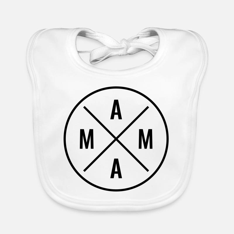 MAMA Mutter Muttertag Weihnachten Geburtstag Mama - Baby Bio-Lätzchen - Weiß
