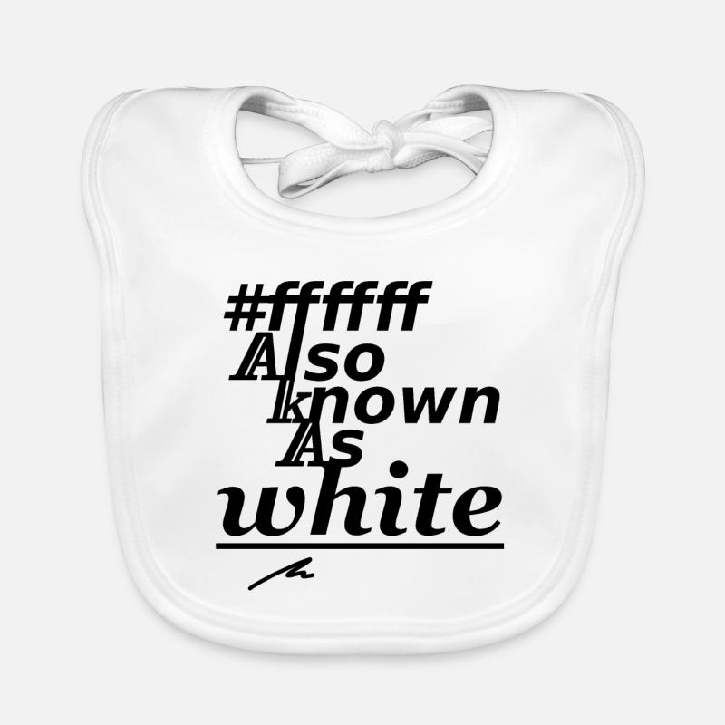 #ffffff, également connu sous le nom de blanc Bavoir bio Bébé