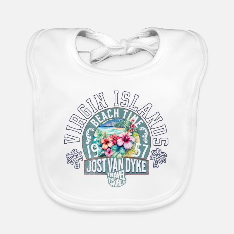 Beach time Virgin islands 2 Bavoir bio Bébé