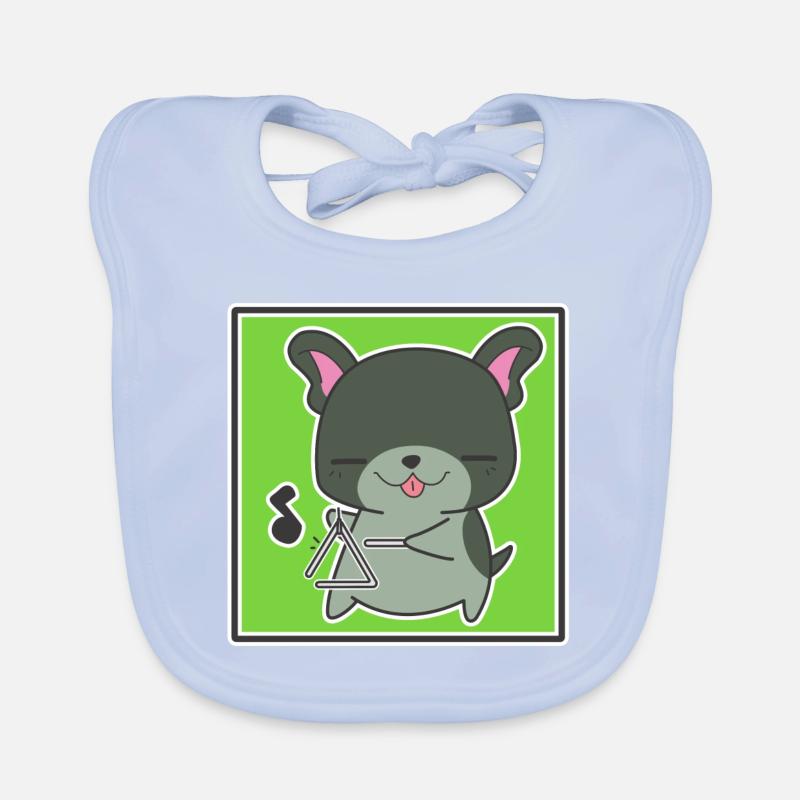 Chien avec triangle Bavoir bio Bébé