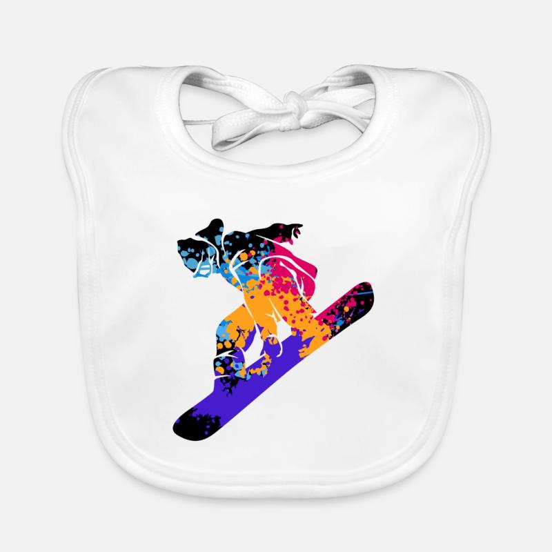 Snowboard Baby Bio-Lätzchen