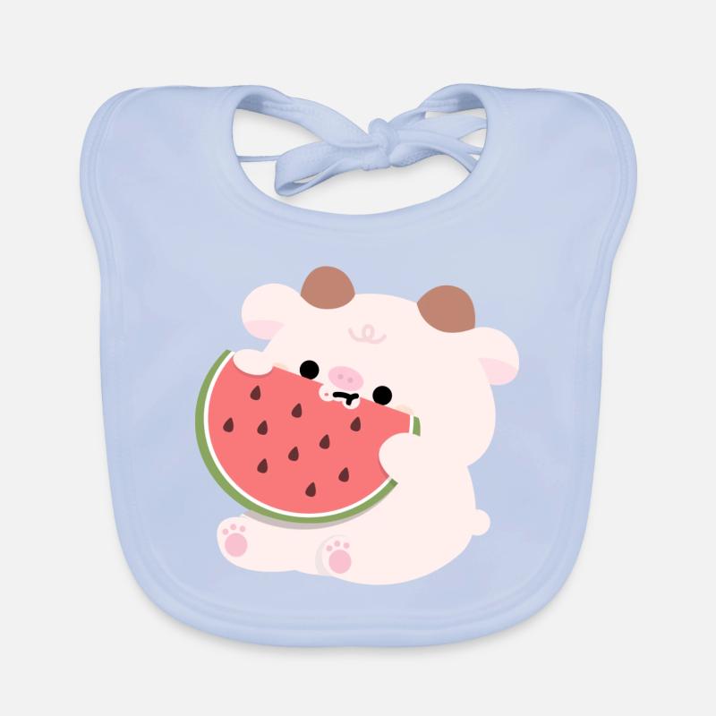 Kuh-Wassermelone Baby Bio-Lätzchen
