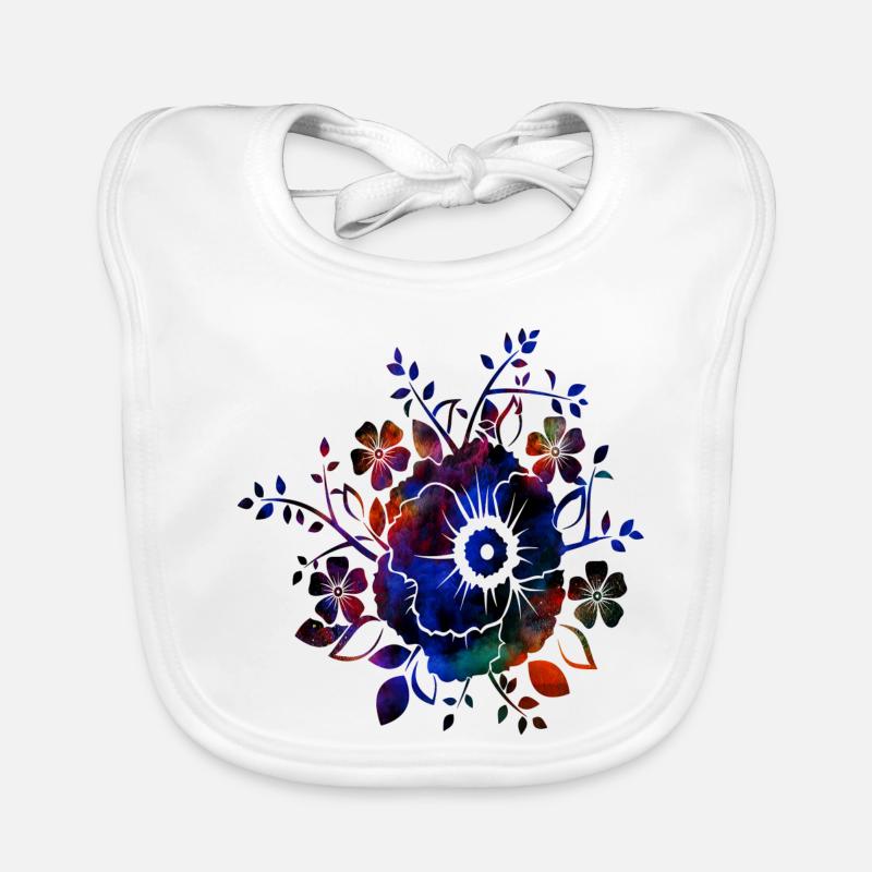 Spring flowers meadow Organic Baby Bibs