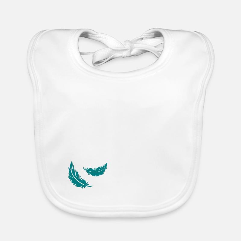 Two flying feathers Organic Baby Bibs