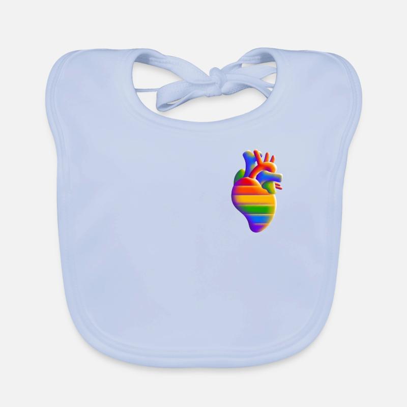 Beating with Pride - Heart - Love Organic Baby Bibs