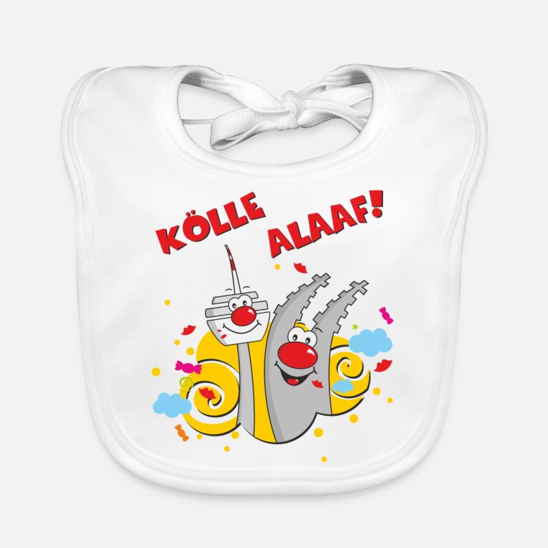Karneval Kölle Alaaf RAHMENLOS Geschenk Fasching Baby Bio-Lätzchen