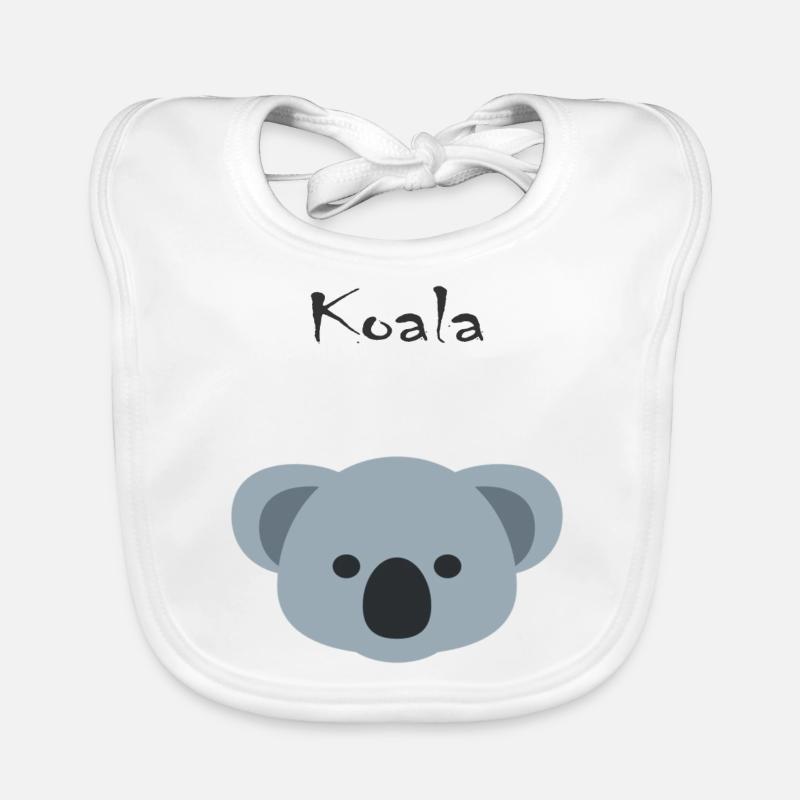 Koala - Baby Bio-Lätzchen - Weiß