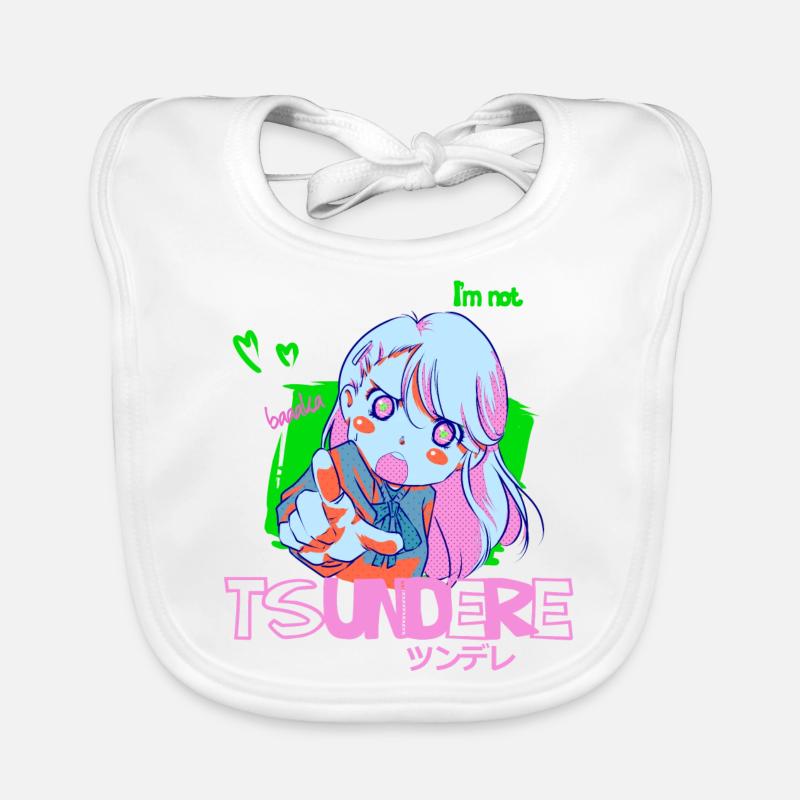 tsundere - Bavoir bio Bébé - blanc