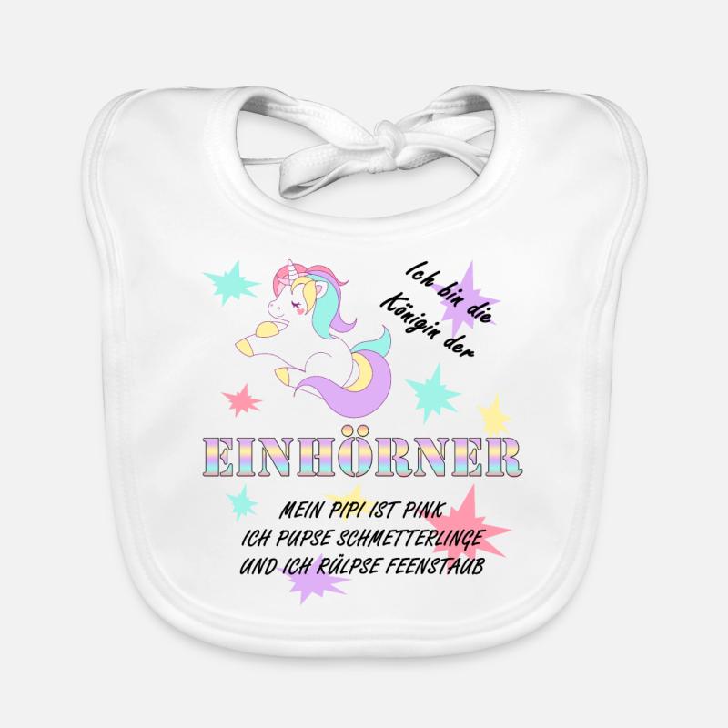 Die Königin der Einhörner! Baby Bio-Lätzchen