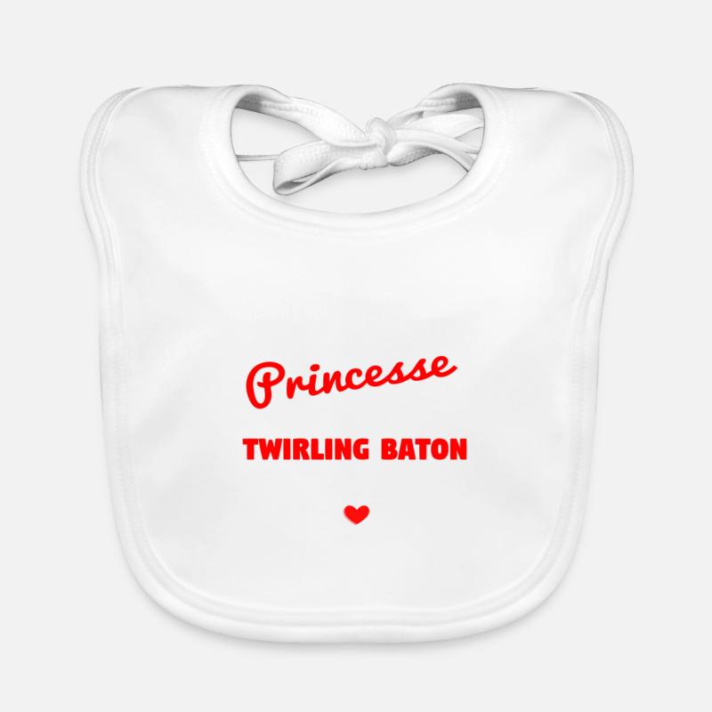 Twirling baton - Bavoir bio Bébé - blanc