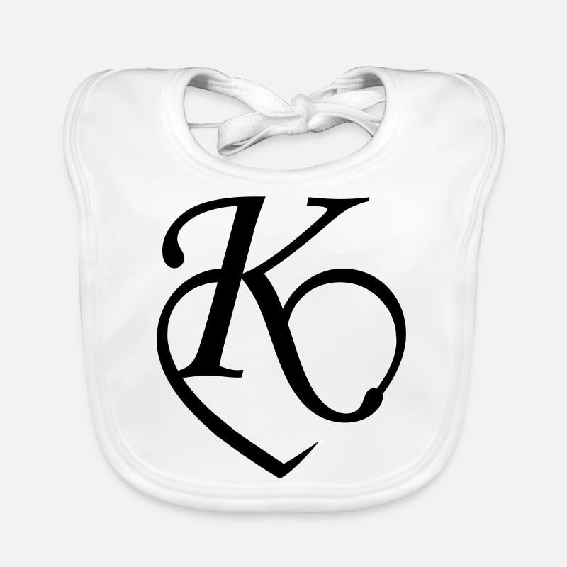 Lettre coeur k Bavoir bio Bébé