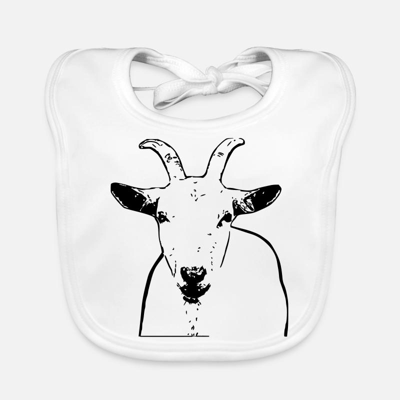 goat outlined Organic Baby Bibs
