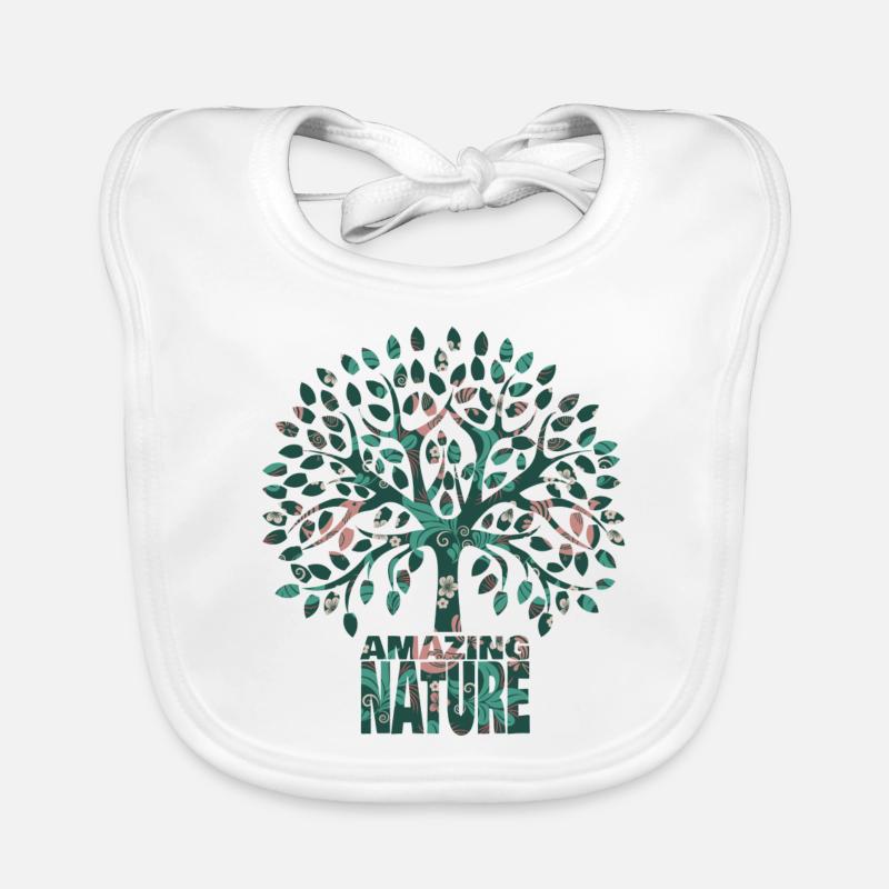 Nature Amazing couleur - Bavoir bio Bébé - blanc