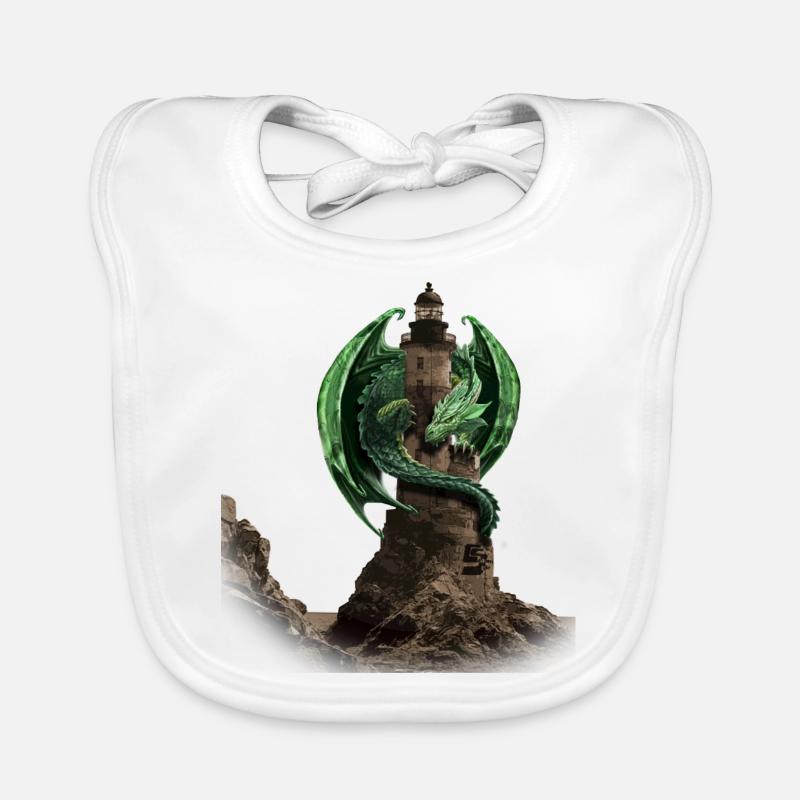 dragon lighthouse by customstyle Bavoir bio Bébé