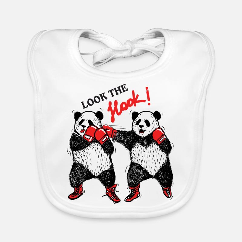 boxe panda Out main Bavoir bio Bébé