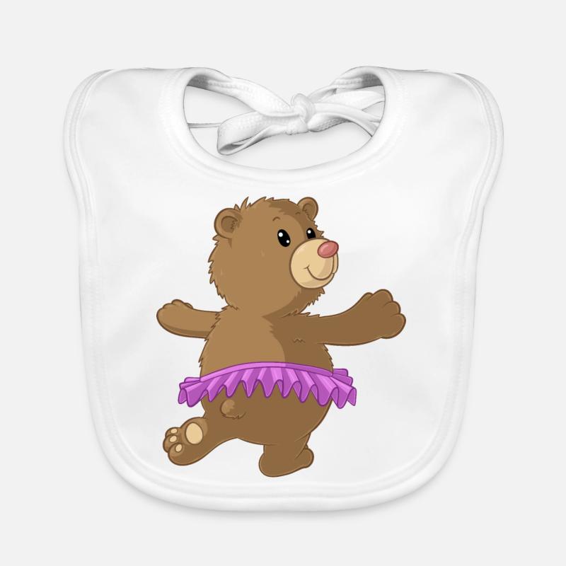 Ours de dessin animé dansant Bavoir bio Bébé