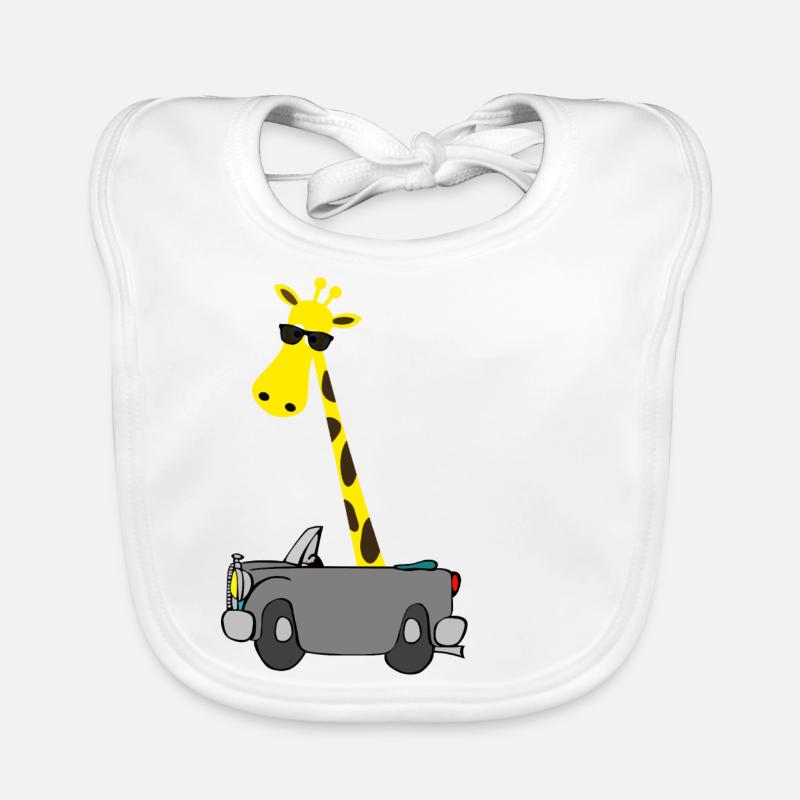 Giraffe mit Sonnenbrille | Das perfekte Geschenk Baby Bio-Lätzchen