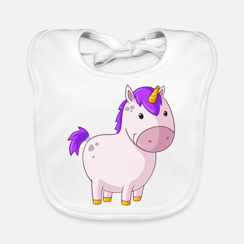 Dickes Comic Einhorn Baby Bio-Lätzchen