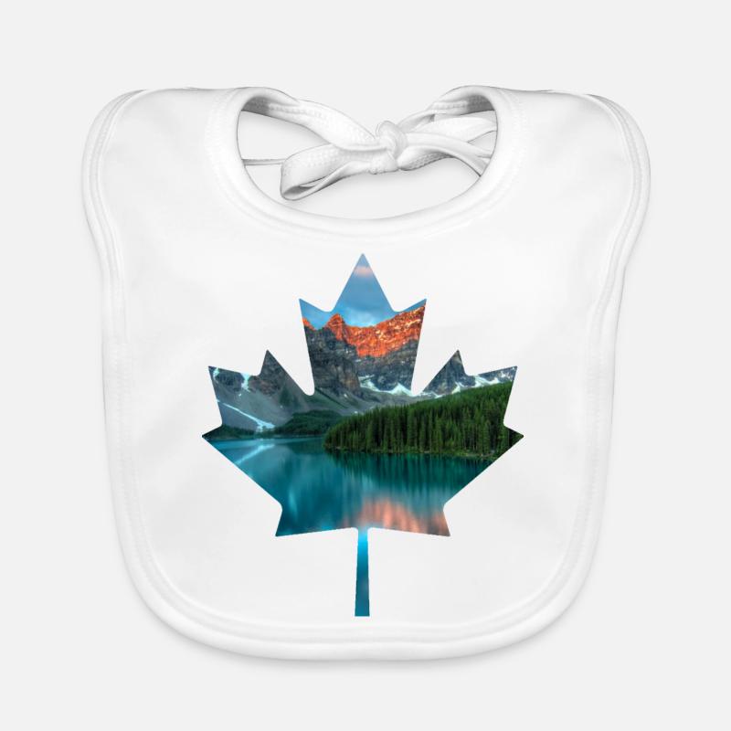 Canada dans la feuille d'érable Bavoir bio Bébé