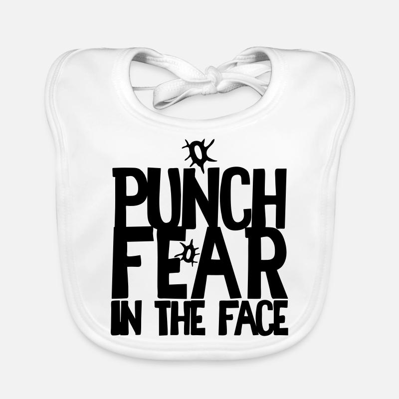 PUNCH FEAR in the face Organic Baby Bibs