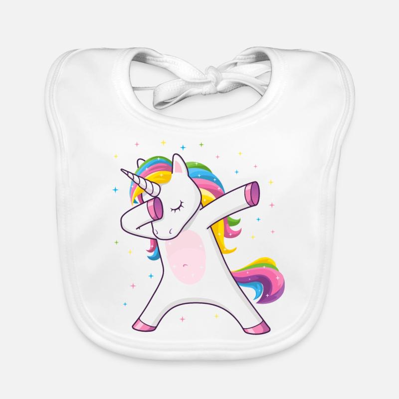 Dabbing Einhorn Geschenkidee Dabbing Unicorn Baby Bio-Lätzchen