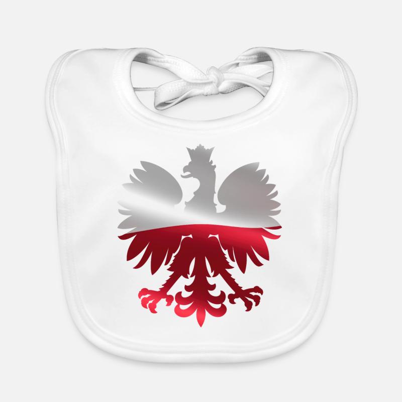 Polish eagle | Poland Polska flag gift Organic Baby Bibs