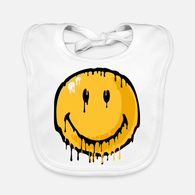 Smiley drip Organic Baby Bibs