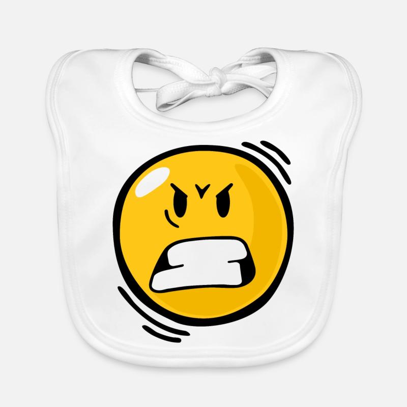 Smiley Anger Organic Baby Bibs