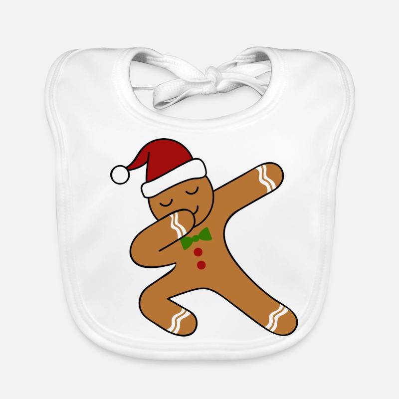 Dubbing Gingerbread - Baby Bio-Lätzchen - Weiß