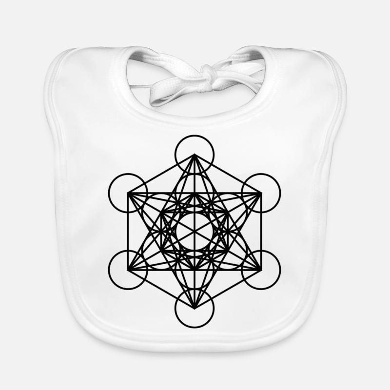 Metatrons Cube Würfel Geschenkidee Baby Bio-Lätzchen