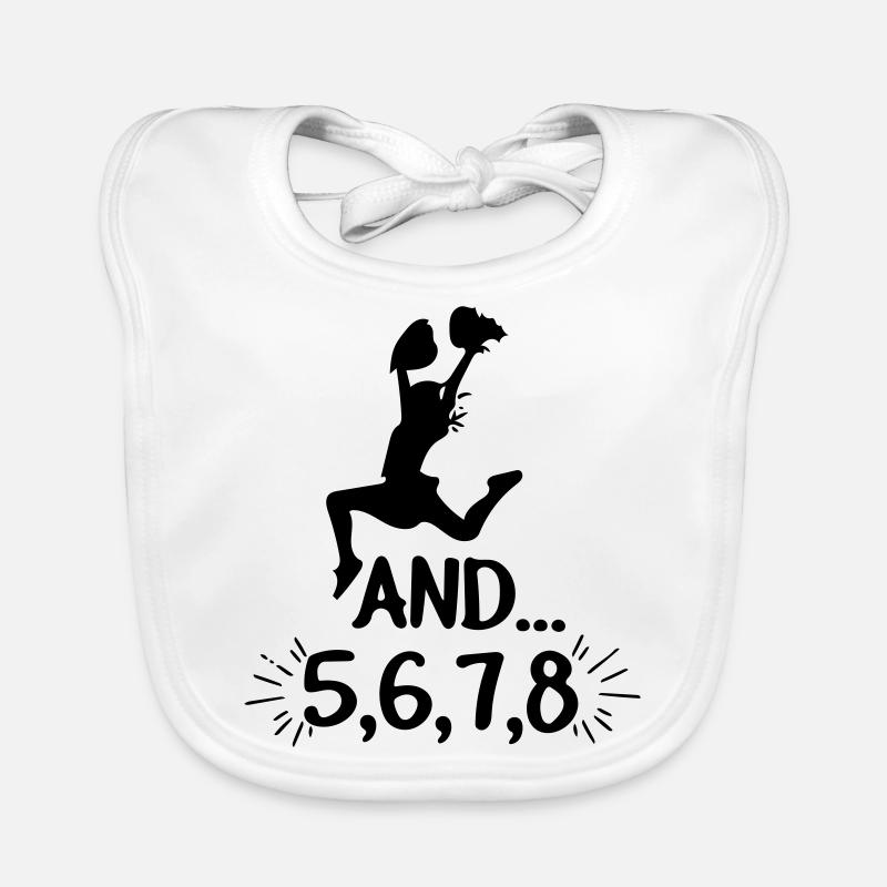 Cool And 5, 6, 7, 8 Cheerleading Coaches Gift Organic Baby Bibs