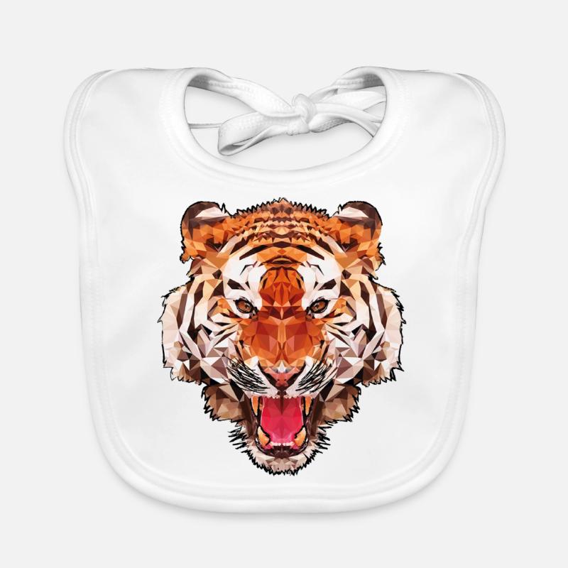 Conception de polygone de tigre Bavoir bio Bébé