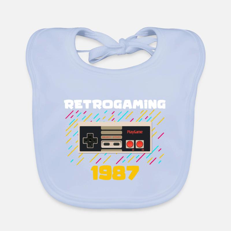 Retrogaming Organic Baby Bibs