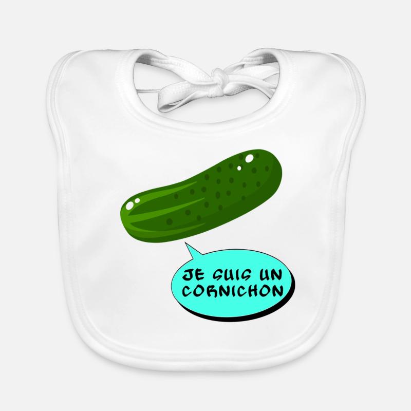 Ich bin eine Gurke Baby Bio-Lätzchen