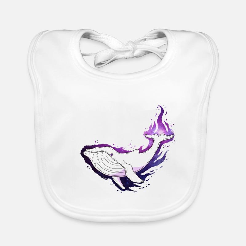 Whale galaxy Organic Baby Bibs