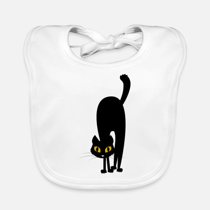 frightened cat Organic Baby Bibs