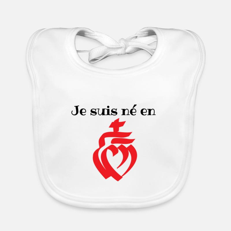 Je suis né en Vendée - Bavoir bio Bébé - blanc