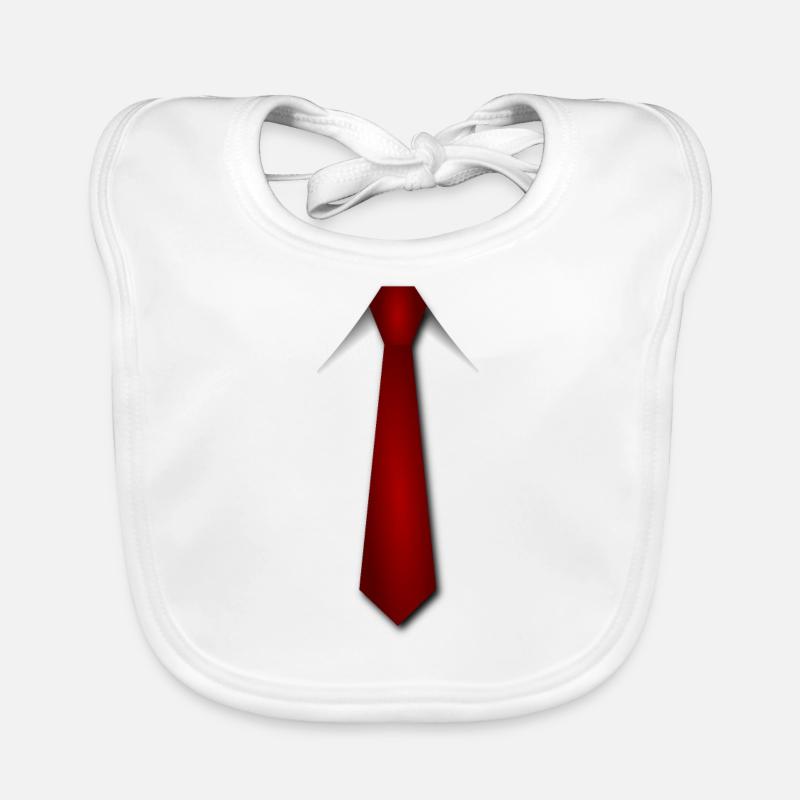 Rote Krawatte Baby Bio-Lätzchen
