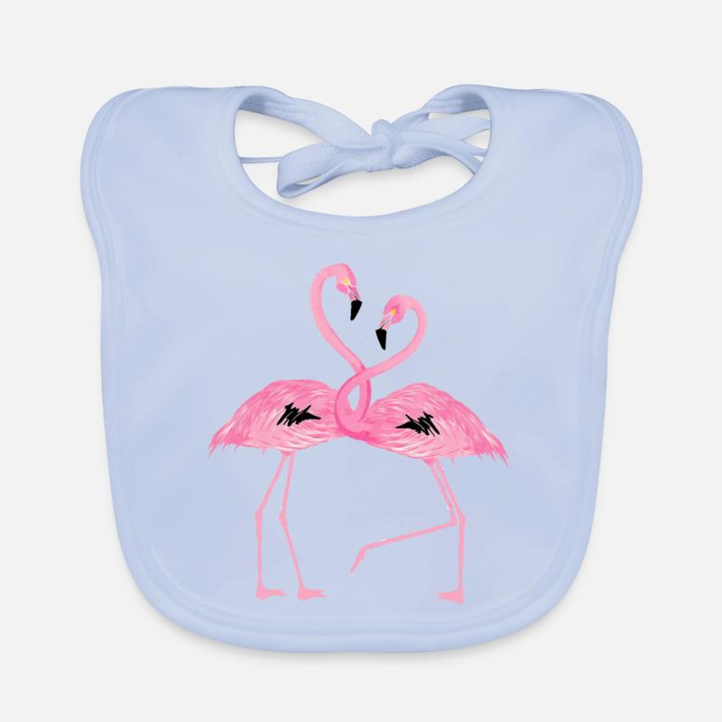 flamant rose design Bavoir bio Bébé