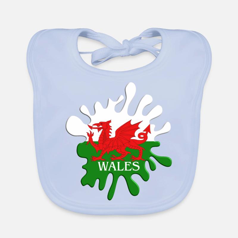 Welsh Flag Organic Baby Bibs