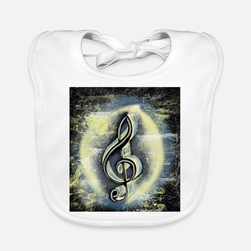 Violinschluessel Baby Bio-Lätzchen