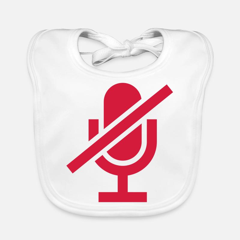 Mute Switch Microphone Organic Baby Bibs