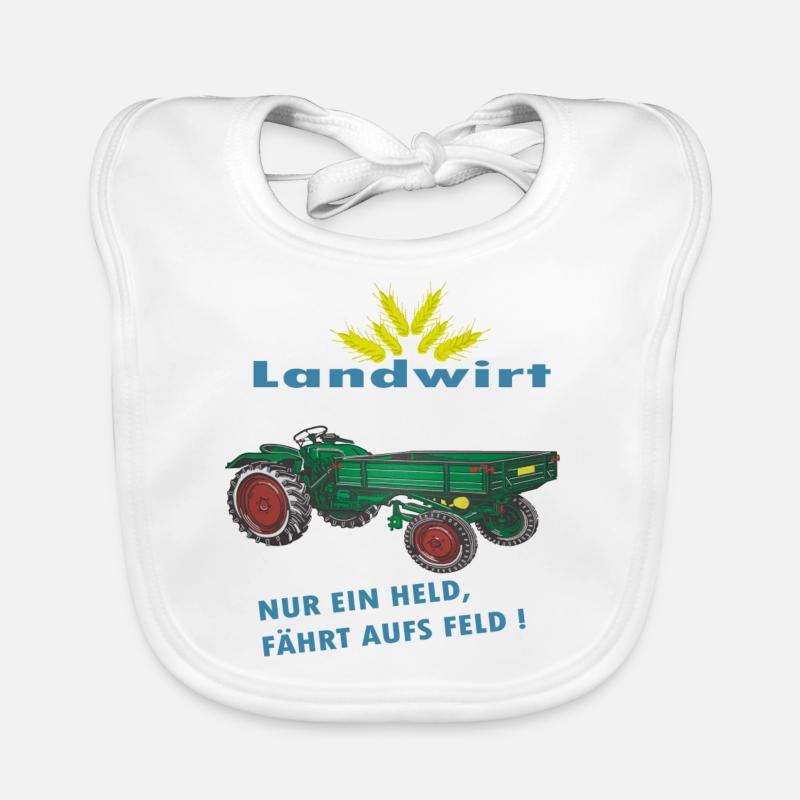 Traktor, Landwirt, Oldtimer Baby Bio-Lätzchen