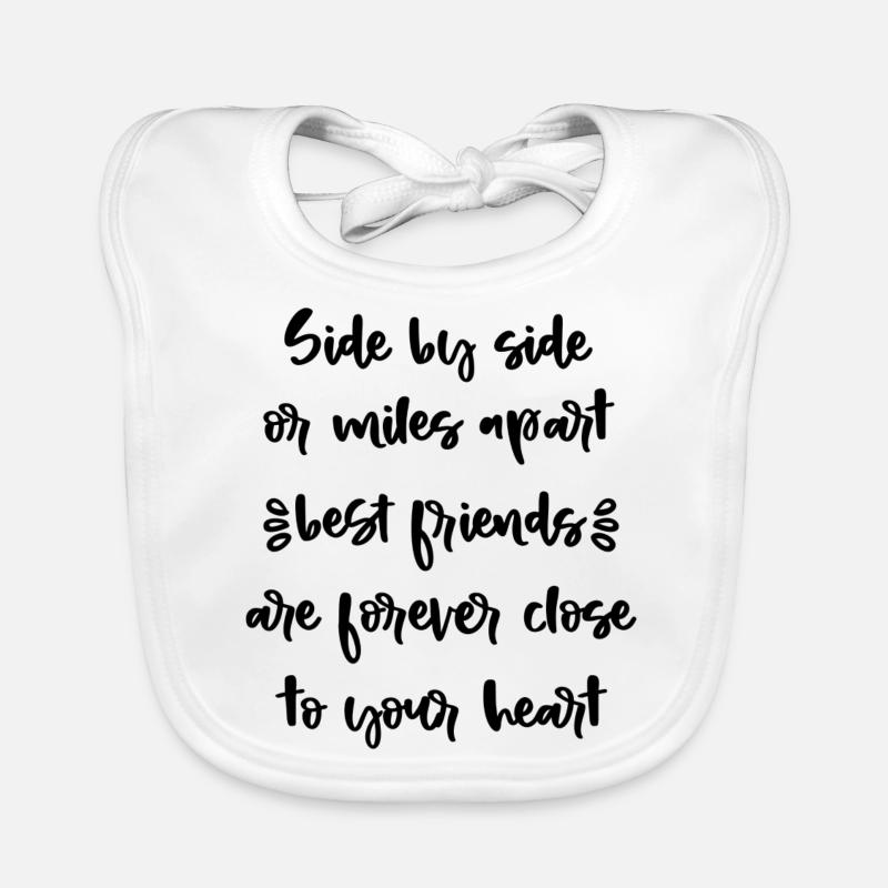 Seite an Seite oder Meilen voneinander entfernt beste Freunde Baby Bio-Lätzchen