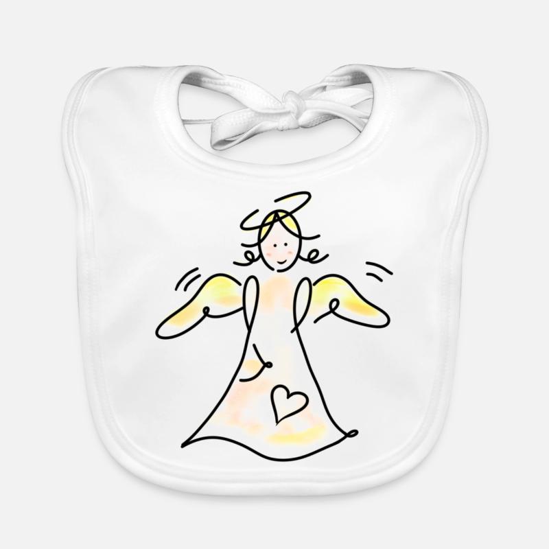 Schutzengel mit Heiligenschein Baby Bio-Lätzchen
