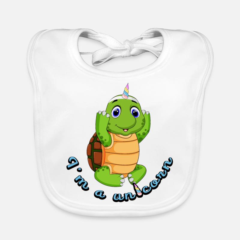 turtle unicorn toad mystical creature animal Organic Baby Bibs