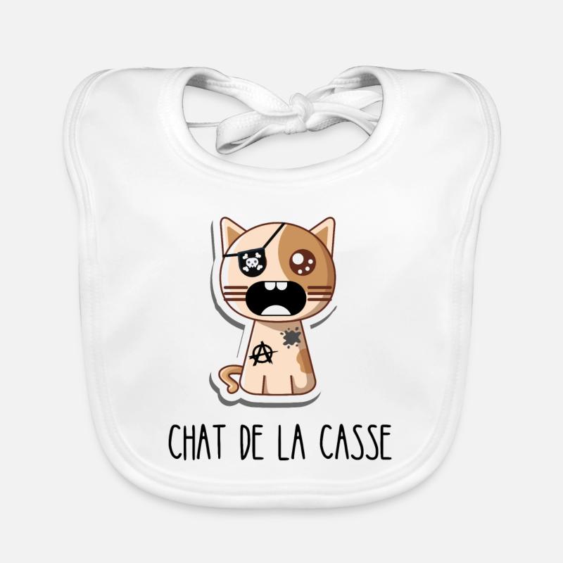 Chat de la casse Bavoir bio Bébé