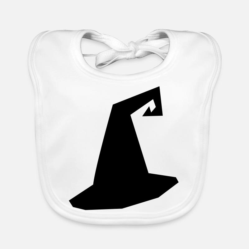 Witch Hat Silhouette Organic Baby Bibs