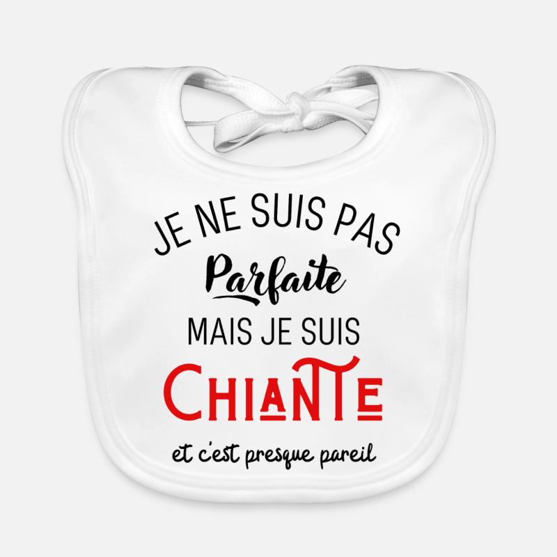 Pas parfaite mais chiante - Bavoir bio Bébé - blanc